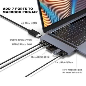 Adapter port USB Type-C Hub MacBook Pro or Air Space Gray mac micro SD card HDMI